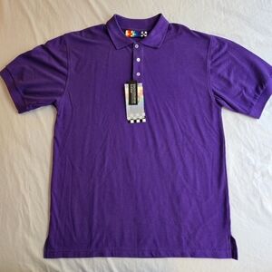 NWT Purple Men's Combed Cotton Polo - Large